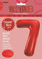 Red "7" Numeral Foil Balloon 86cm (34")